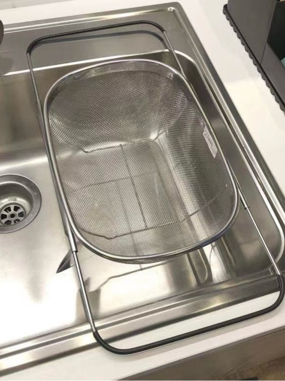 Stainless Steel Over-Sink Strainer Basket